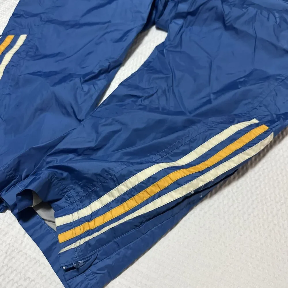Adidas UCLA Blue Snap Track Pants Mens Small Lined Nylon Tear Away